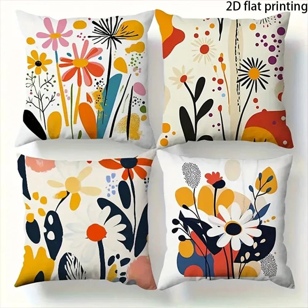 1/4 pezzi di fodere per cuscini floreali in stile Boho, adatte per letti, divani, poltrone, decorazioni per la casa.