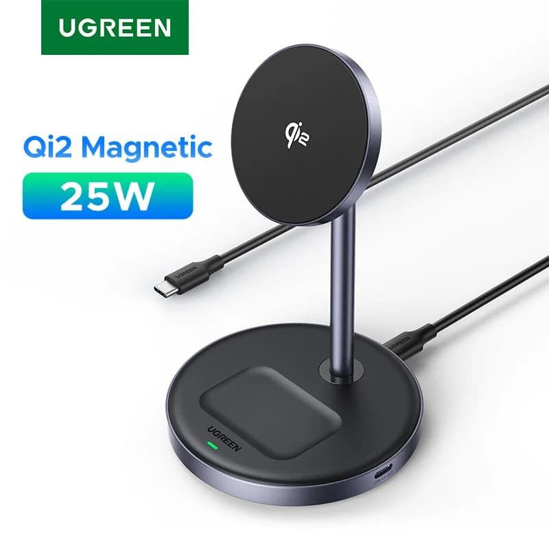UGREEN 20W Max Power Magnetic Wireless Charging Support 2 in 1 for iPhone 14 Pro Max/iPhone 13/AirPods Quick Charger