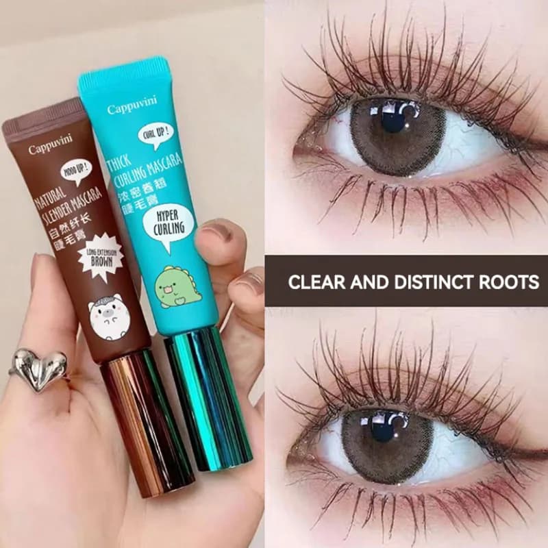 "Cappuvini Mascara in the shape of an animal: elongating, volumizing and curling effect; Water resistant, long-lasting seal without