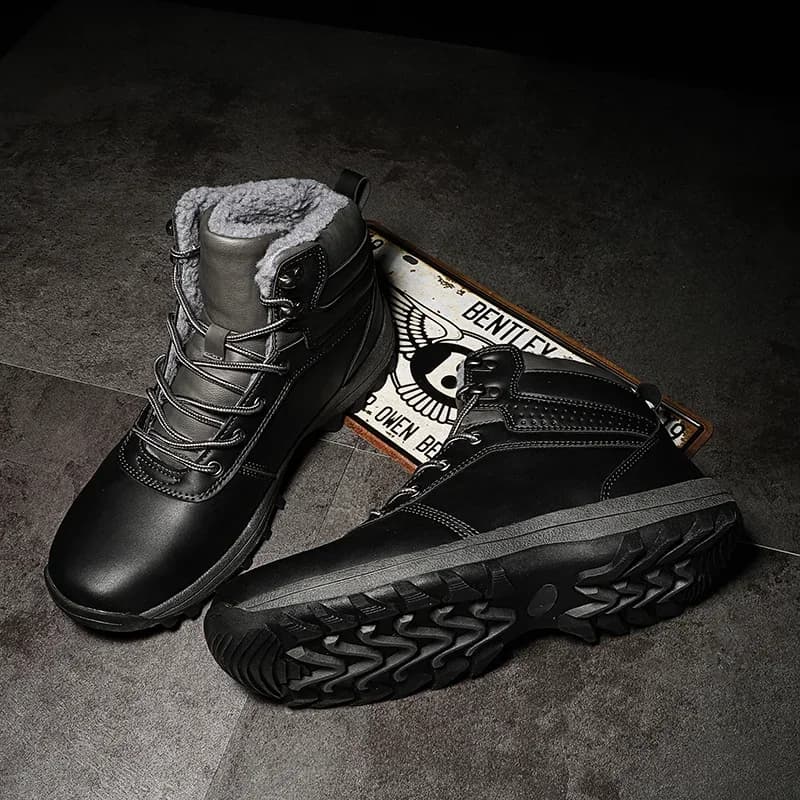 Men Boots High Quality Hking Shoes High Top Shoes Tactical Sneakers Snow Wniter Boots Outdoor Mountaineering Camping Thick Sole