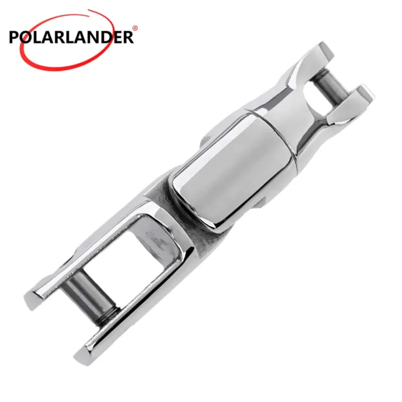 1Pcs 3/8"-1/2" 316 Stainless Steel Multi‑Directional Anchor Chain Swivel Connector for Boat Yacht Mooring