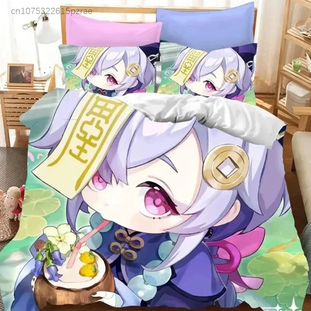 3D Game Genshin Impact Bedding Set 3D Printed Suitable For Bedroom Duvet Cover Set With Pillowcases Kids Home Textile