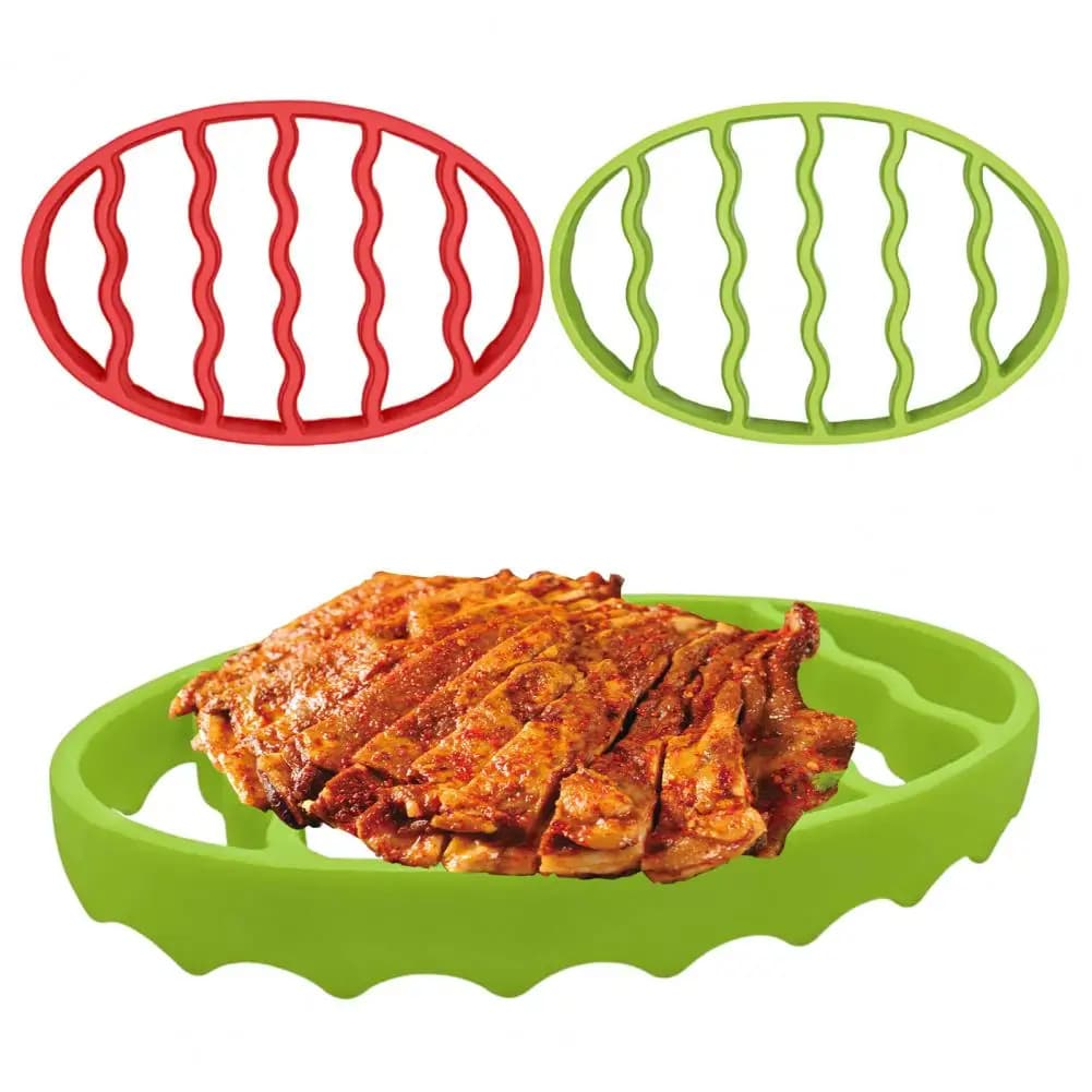 Dutch Pot Rack Oval Silicone Roast Rack Cooking Pot Stand Heat-resistant Air Fryer Slow Cooker Utensil Holder for Baking