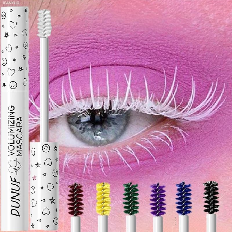 Colorful curled eyelashes Extension Eyelashes Extension White Purple Cosplay Eye Makeup Glitter Mascara Waterproof Diamond
