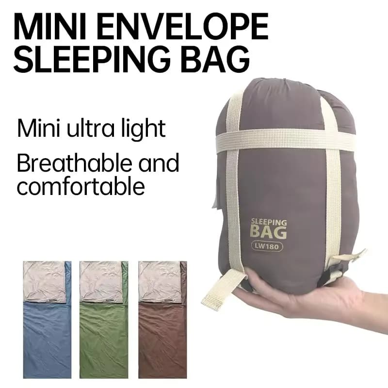 Outdoor camping, tourism, mountaineering, adult sleeping bag, portable nylon mini cotton, washing machine washable, multiple joints
