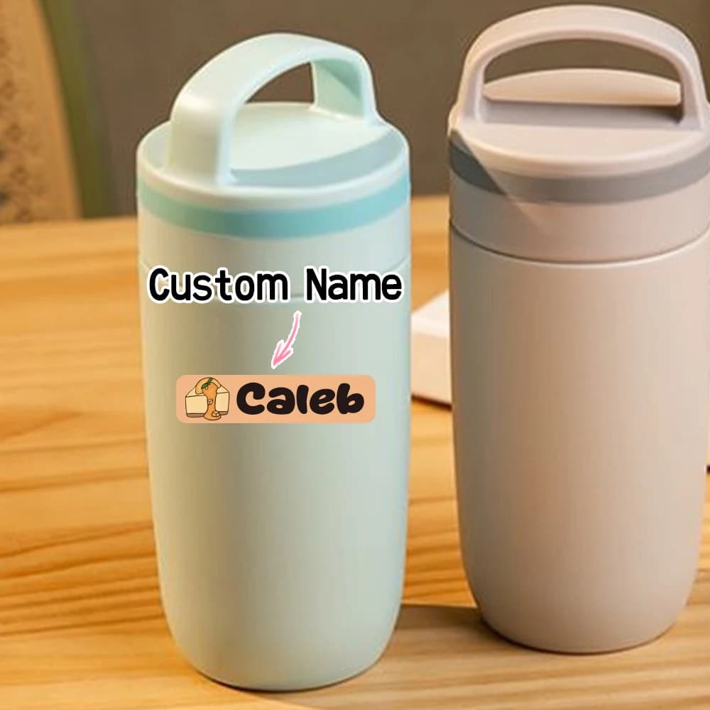 Custom Cute Name Sticker,Transparent Waterproof Stickers for Kids,diy Name Labels for School Bag Bottles Box Mug Uniform