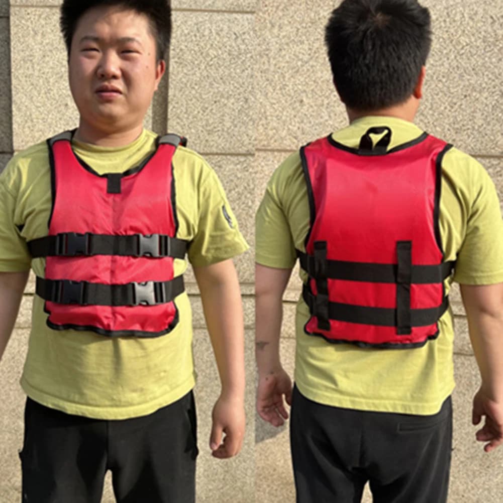 Giubbotto di salvataggio per nuoto Giubbotto di salvataggio di emergenza regolabile impermeabile per kayak, canottaggio, surf, sicurezza alla deriva