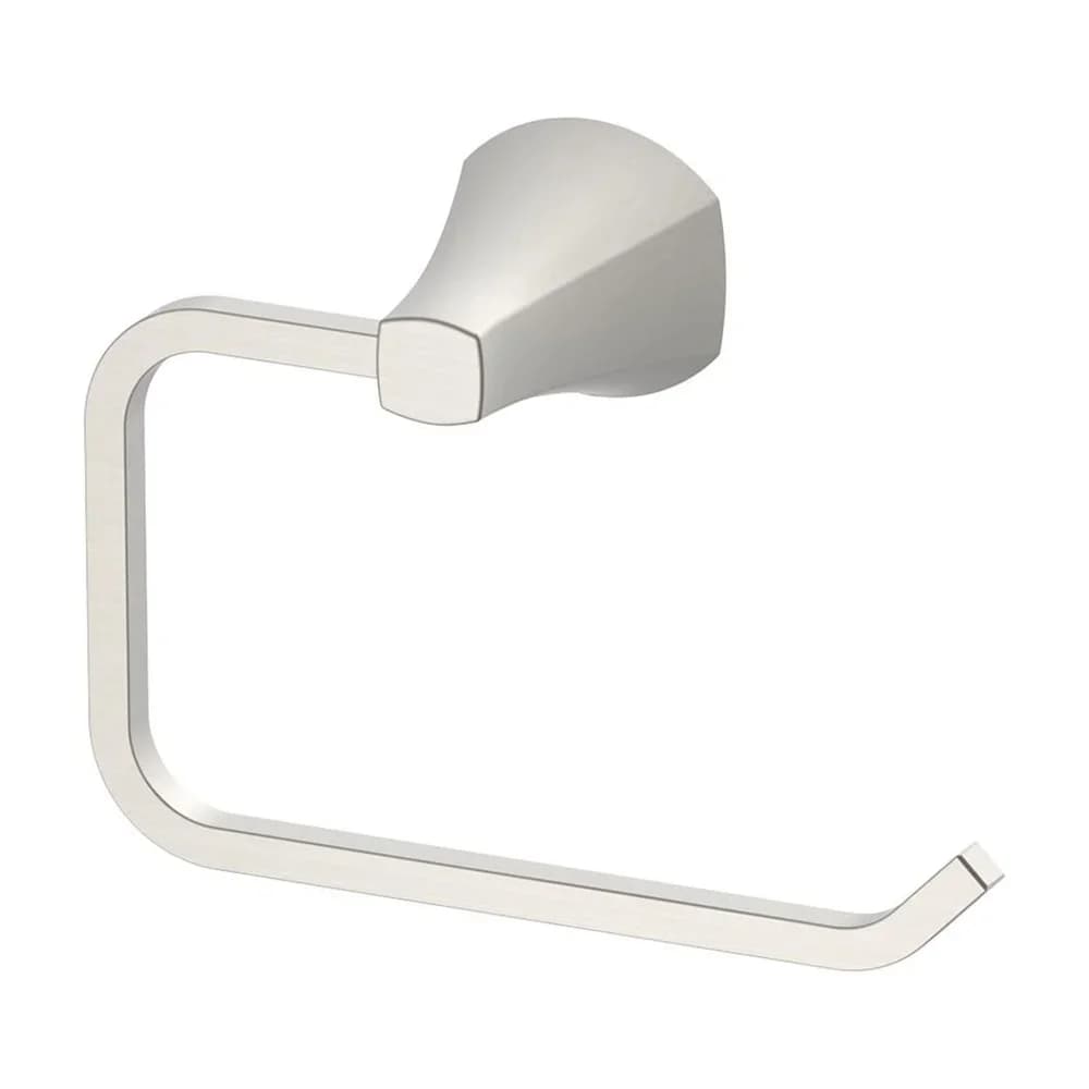Portarotolo da Parete per Carta Igienica, Design Semplice a Spirale, Finitura Nichel Satinato, Accessorio Contemporaneo per Bagno, Ferramenta Inclusa, Facile Installazione