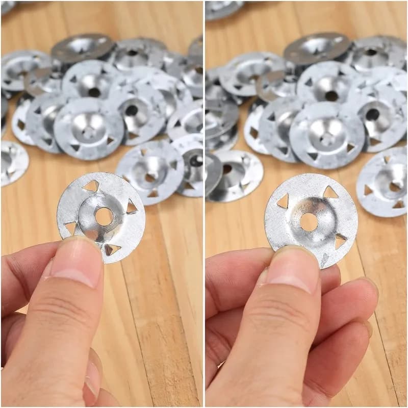 154 pcs Four Claw Anti-Slip Design 28mm Iron Tile Washers, great for Wall Construction, Flat Stable Base, Gypsum Board Fixing