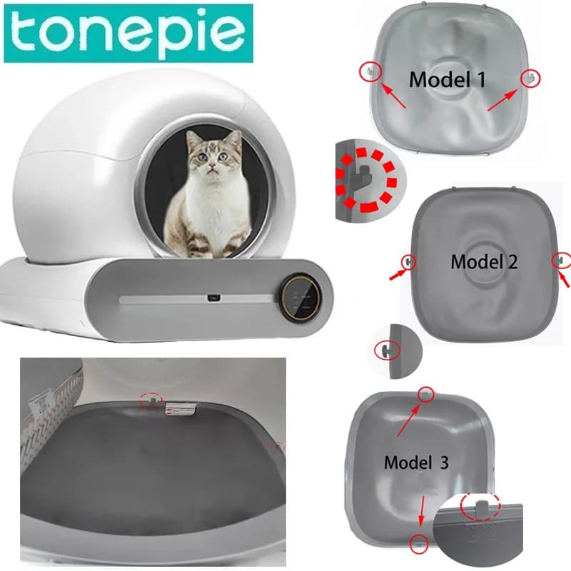Capsula inferiore per bidone per tonepie Ti Pro Accessori per lettiera automatica per gatti Cuscinetto in silicone Lettiera per gatti Borsa per raccolta rifiuti