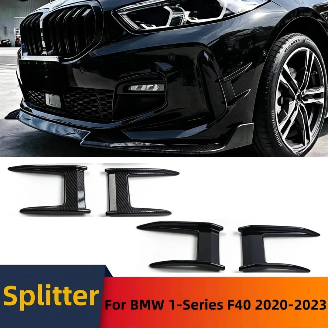 For BMW 1-Series F40 118i M135i 128ti 120d 2020-2023 Front Bumper Side Splitter Air Dam Spoiler Diffuser Lip Tuning Accessories
