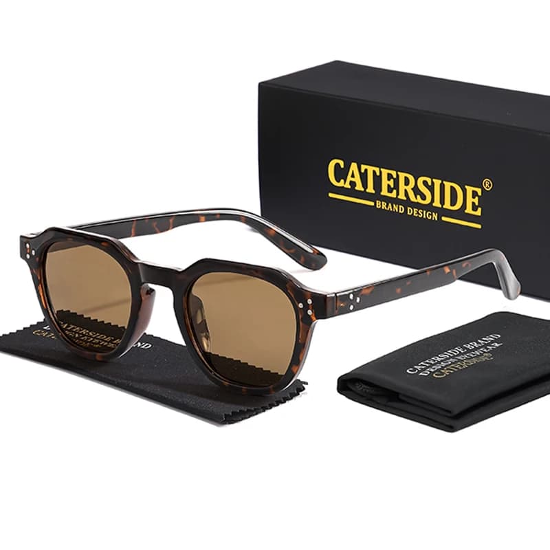 CATERSIDE New Fashion Polarized Women Sunglasses Round Frame Color Sun Glasses Men Outdoor High Quality Party Travel Glasses