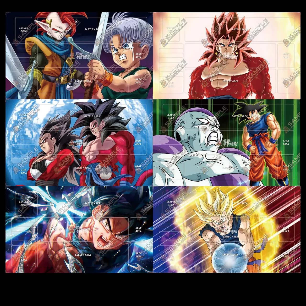 Dragon Ball Serie 60x35 cm Giocatore Singolo Gioco di Carte FAI DA TE Playmat Frieza Vegeta Son Goku Bordo Cucido Gioco Da Tavolo In Gomma Zerbino Giocattolo