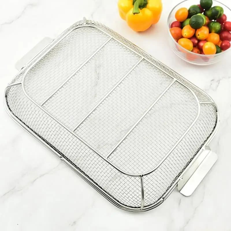 D0AB Vassoio per per friggitrice in acciaio inossidabile Accessori multiuso per friggitrice