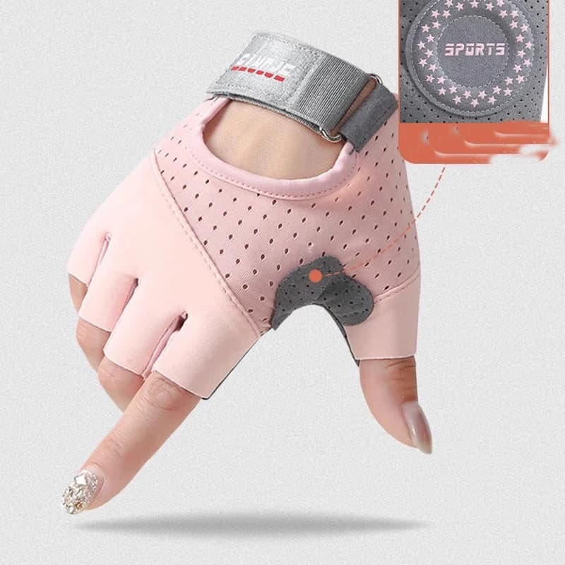 Women's half finger fitness gloves, non-slip, wear-resistant, anti pumpkin yoga spinning bike sport cycling