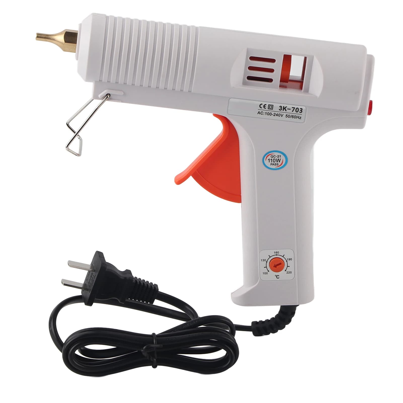 Pistola per colla a caldo professionale da 110W con temperatura regolabile, strumento per riparazioni e artigianato