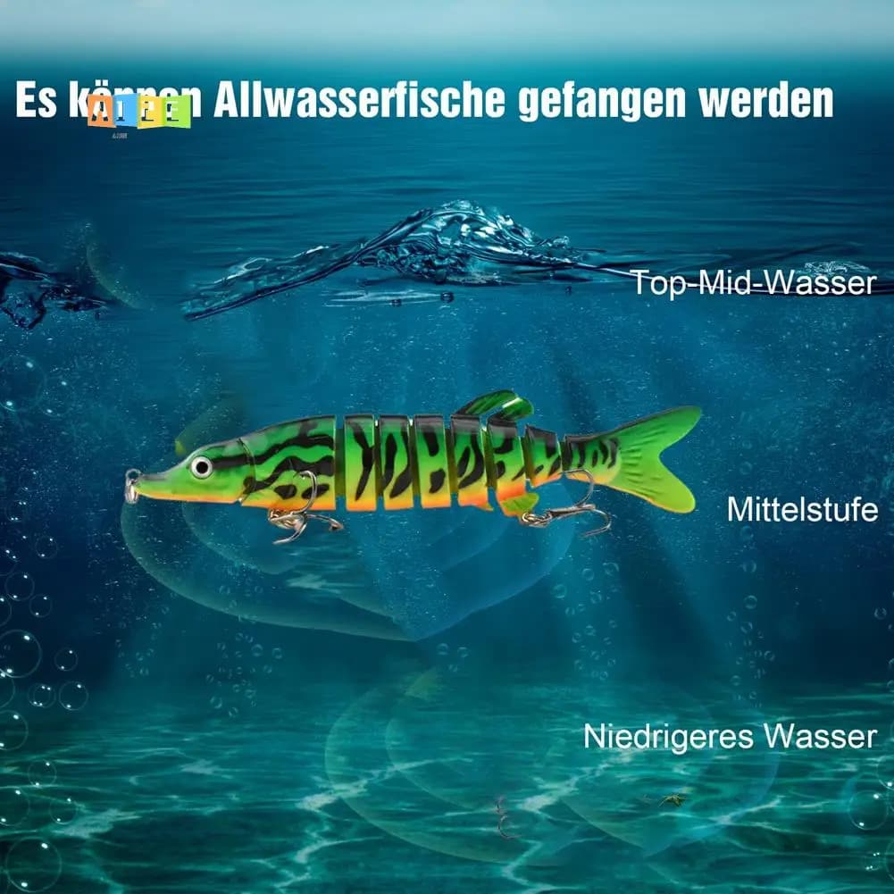 A12E-Multi Jointed Swimbait Sinking Wobblers Esche Artificiali Affondanti per la Pesca al Bass 13cm Crankbaits Trota Trolling Esca Dura Artificiale Attrezzatura da Pesca