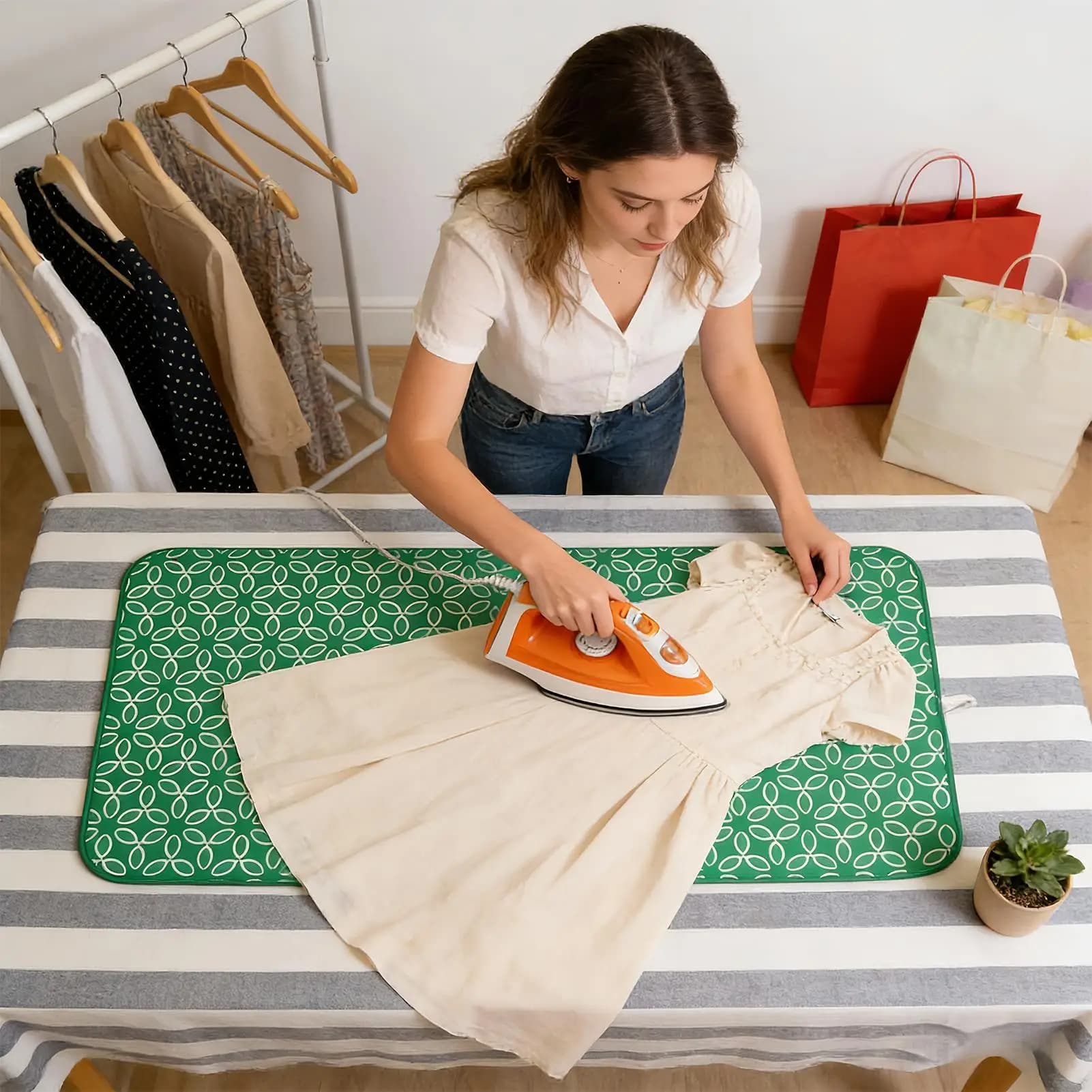 Tappetino in ferro resistente al calore coperta ispessita tappetino da stiro portatile per piano da tavolo per cucire quilting pressatura lavanderia dell'appartamento di casa