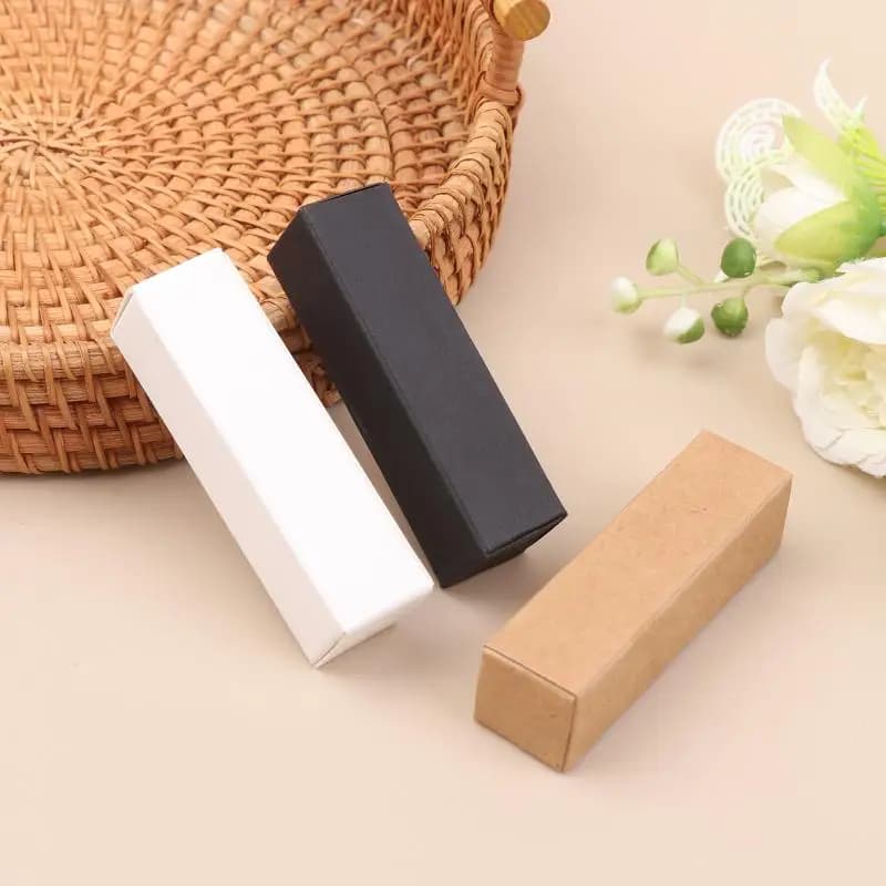 10 scatole di cartone in tubo di carta kraft bianco e nero per bottiglie di olio essenziale, contenitori per confezioni regalo, contenitori riciclabili