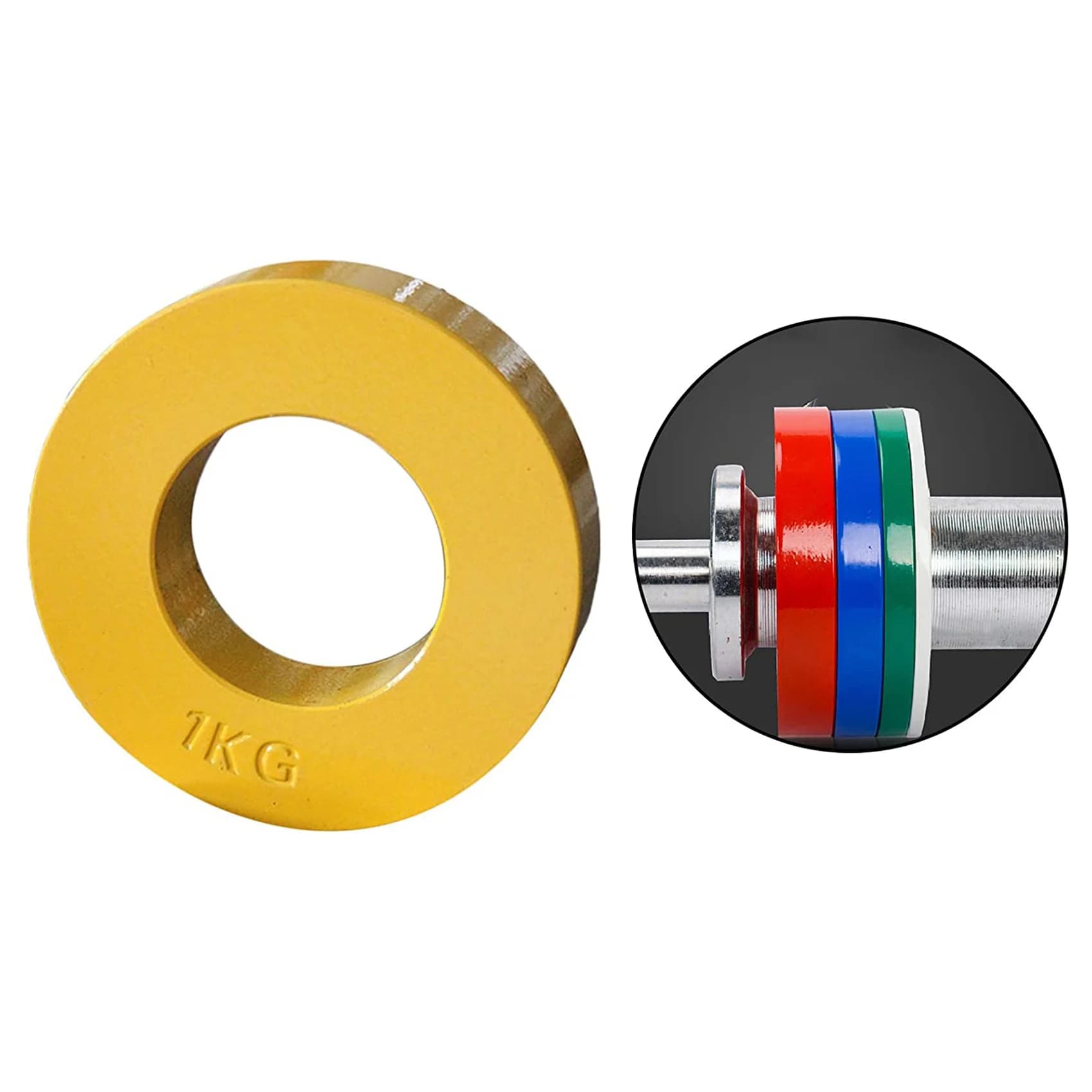 didyou Fractional Weights Fractional Weights Mini Weight Plates Strength Training Plates Accurate Disk Accessory Yellow 1Kg
