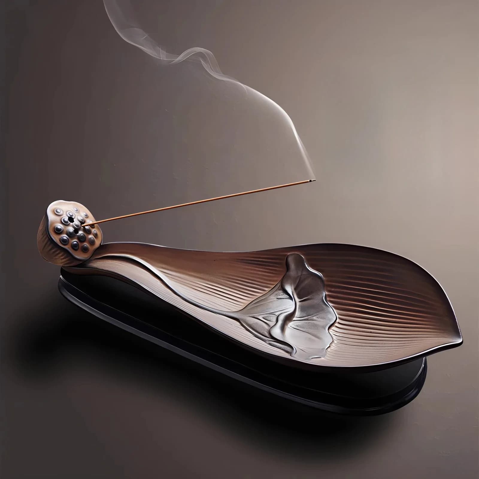 Antique Ceramic Lotus Incense Sticks Inserted Into Indoor Chinese-style Incense Burners and Lotus Incense Burners