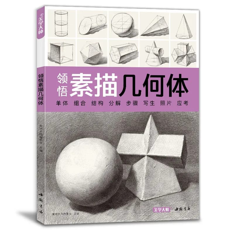 Comprehend Sketch Still Life Art Books Sketch of Geometric Solids Book Beginner's Basic Tutorial and Technique Album Collection