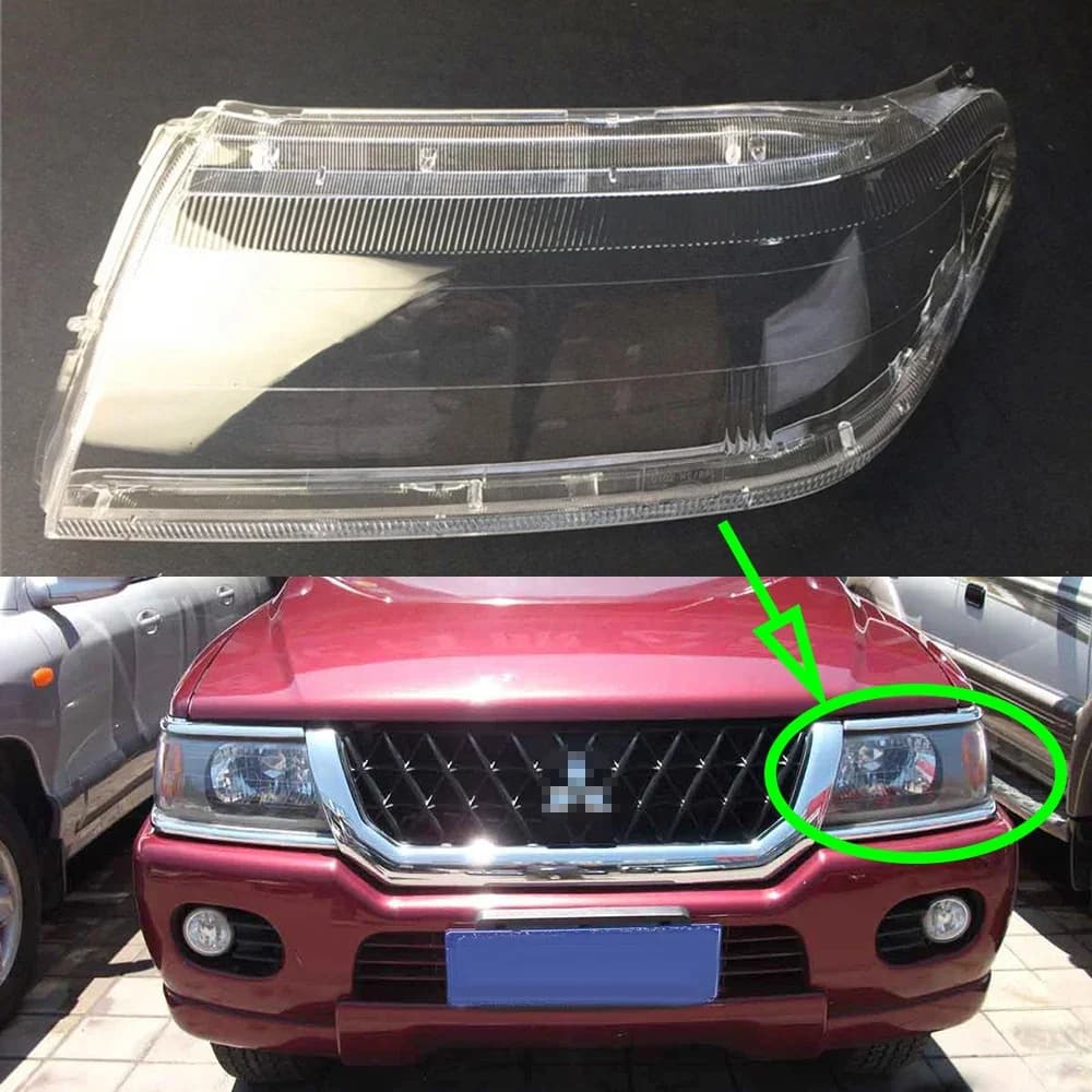 Per Mitsubishi Sport Pajero Race copertura del faro Auto faro lente di ricambio in vetro faro anteriore Auto Shell