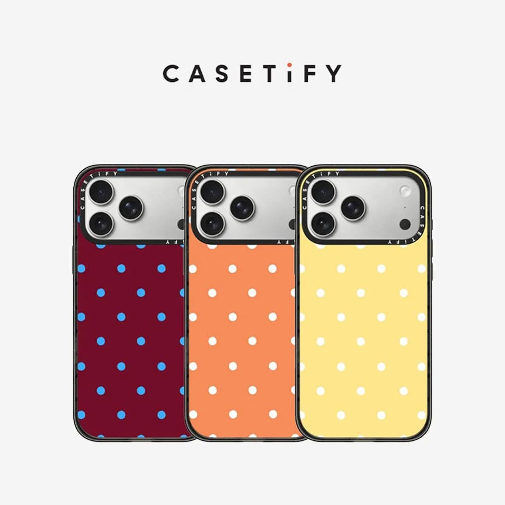 CASETiFY Classic Polka Dot Series Magnetic Drop-proof Case for iPhone 13 14 15 16 17 Pro Max Air Plus Protect Cover
