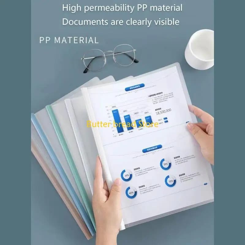 W89C 10pcs cartelle file fissaggio colorato per rimuovere borsa organizzatore documenti