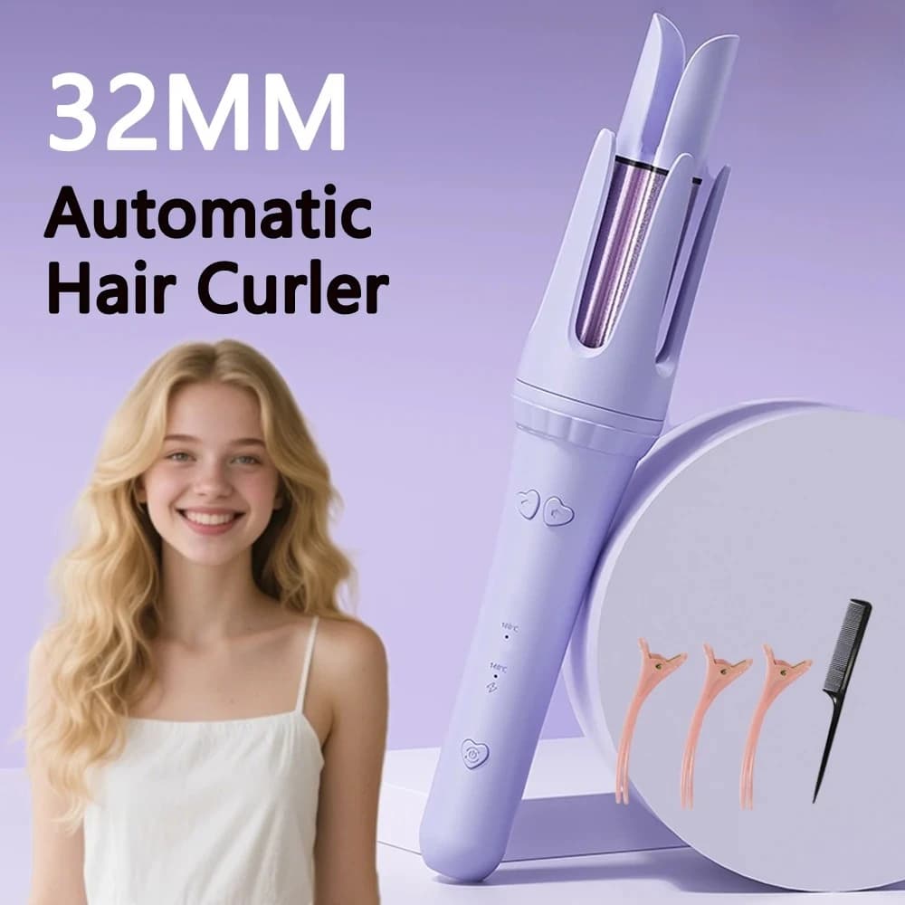 Professional 32 mm curling iron, ceramic curling plate, electric saloon styling tool, small iron to crimp hair