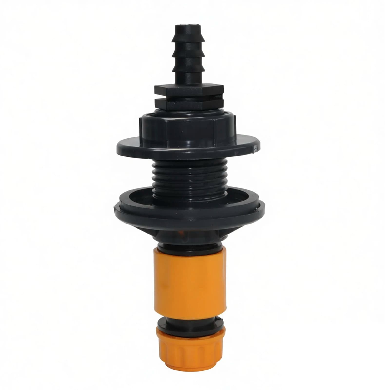 Kit da 4 pezzi: Adattatore per serbatoio dell'acqua ad alto flusso, raccordo per tubo a barbetta per sistema di irrigazione da giardino
