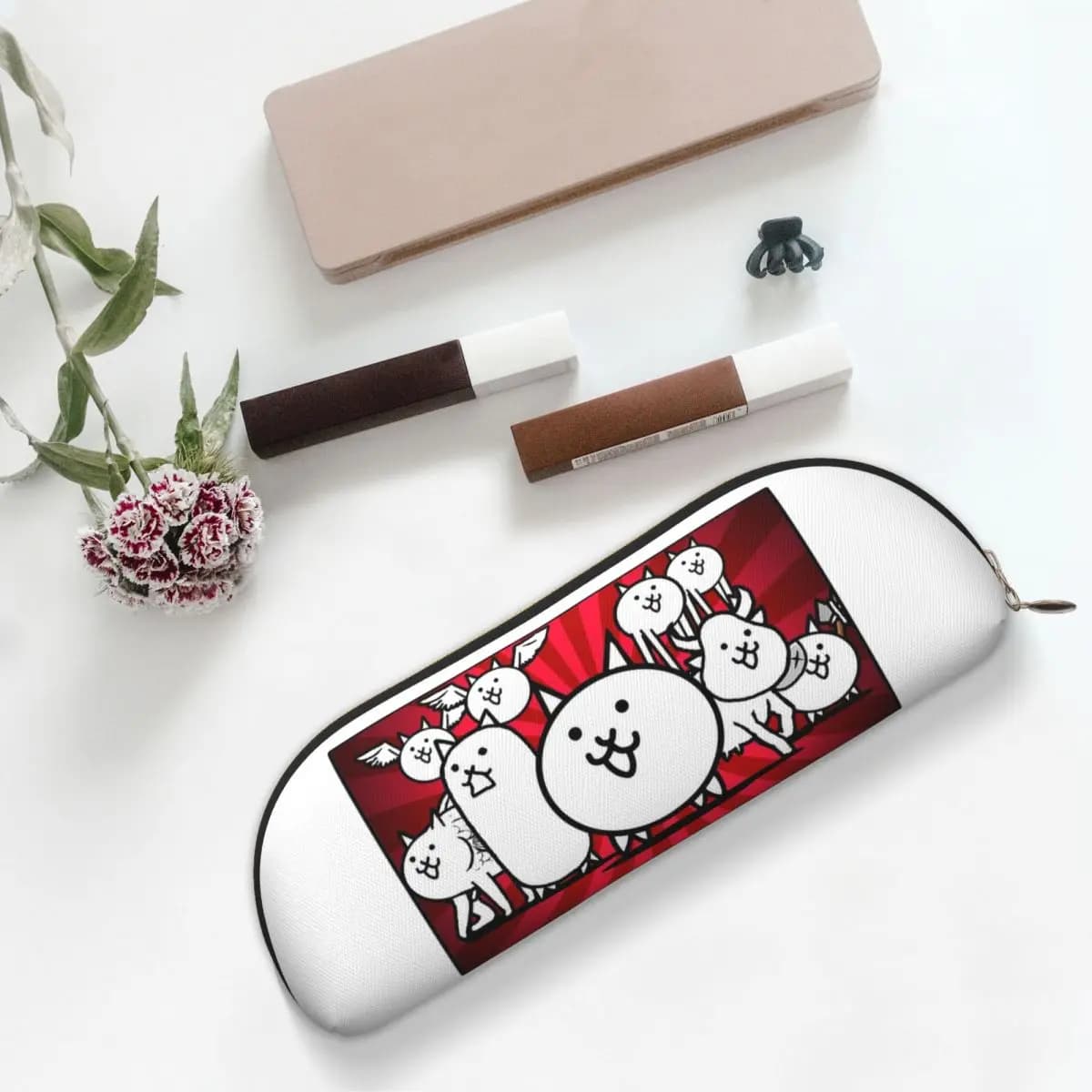 Nyanko Great War Battle Cats Astuccio per matite Astuccio per matite Forniture di cancelleria Astuccio per penne di grande capacità Astuccio per matite per bambini