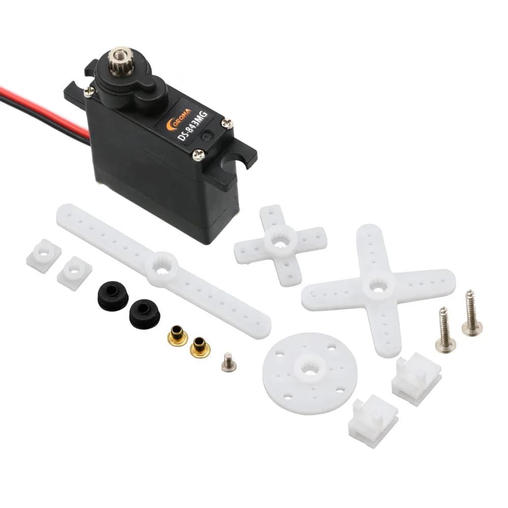 Micro Servo Digitale Corona DS843MG DS-843MG 4.8-6.0V ad Alta Coppia con Ingranaggi Metallici per Aeromodelli RC, Elicotteri e Parti Fai-da-te