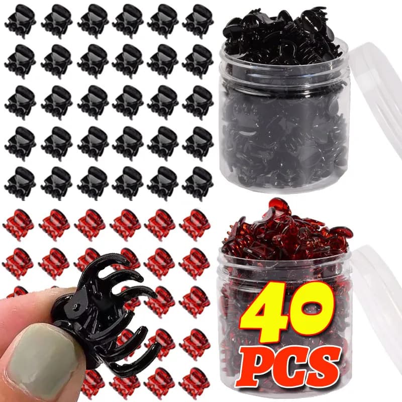 Piccole clip per artigli per capelli per donne ragazze semplici mini clip in plastica trasparente nera forcina coreana accessori per lo styling dei capelli per bambini