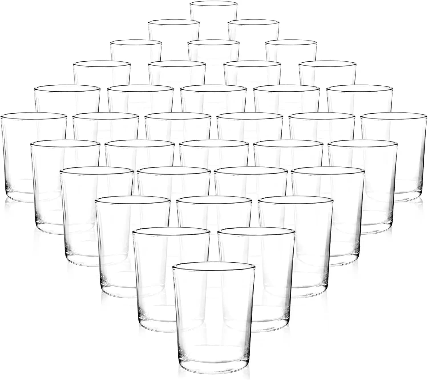 36 Portacandele Tealight Trasparenti, Portacandele in Vetro per Centrotavola Matrimoniali e Decorazioni per Feste