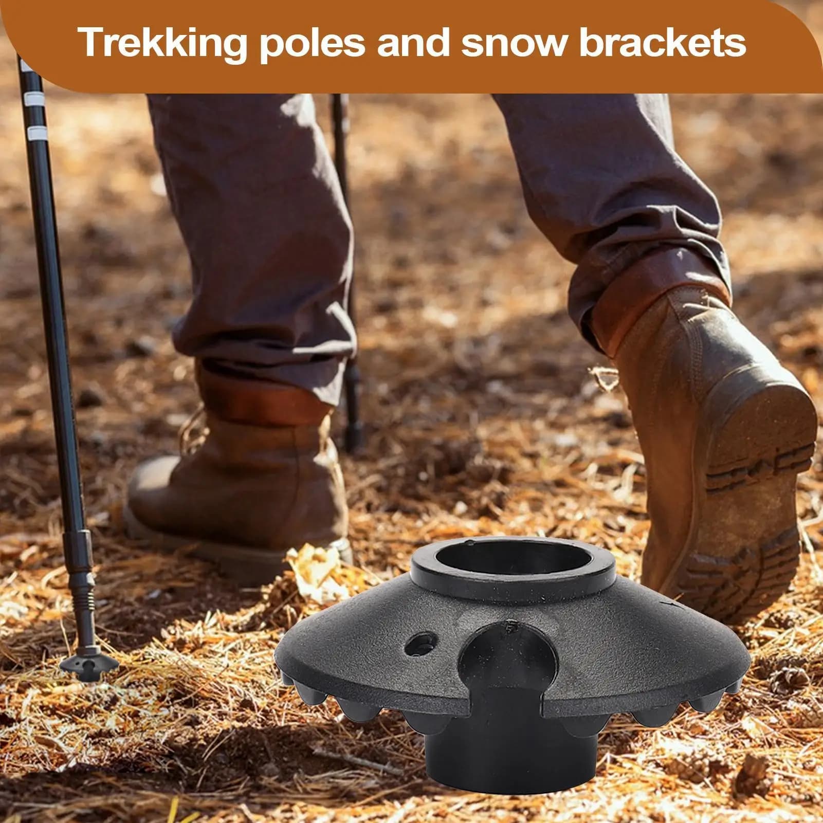 2Pcs Trekking Poles Accessories Universal Mud Baskets Snow Tips for Hiking Travel Walking Stick Crutch Compatibility