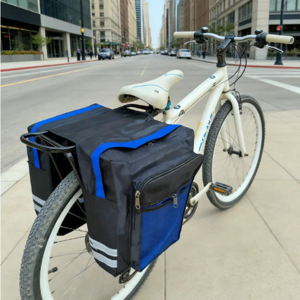 Borsa Portapacchi Posteriore per Bicicletta MTB, Borsa Durevole a Doppio Lato per Bici, Borsa da Viaggio per Sedile Posteriore
