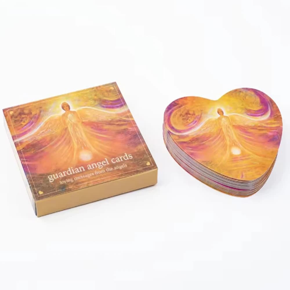8.6Cm Gudian Angel Cards Heart-shaped English Oracle Card 46 Cards Loving Messages From The Angels