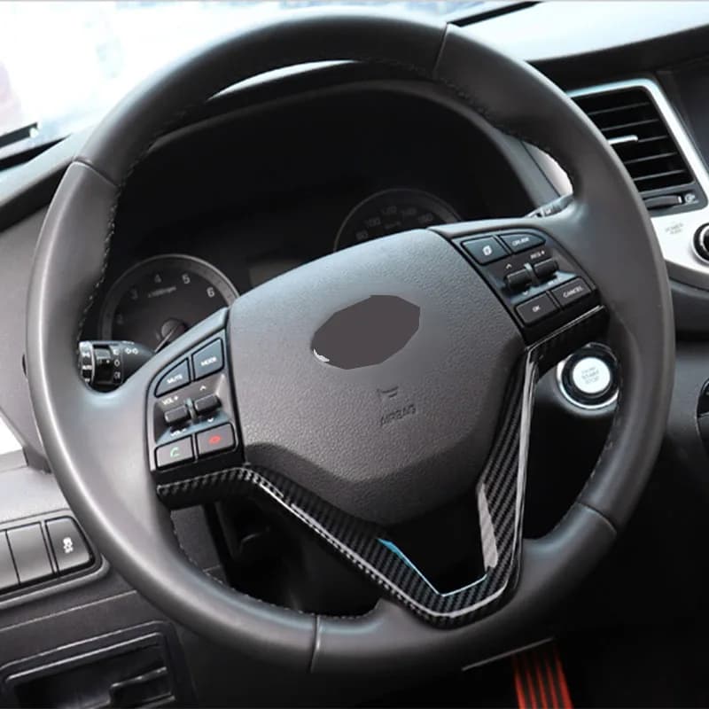 Wheel Cover with Sequins, Interior Decoration for Hyundai Tucson 3rd Generation 2016-2019, LHD, ABS Chromed accessory