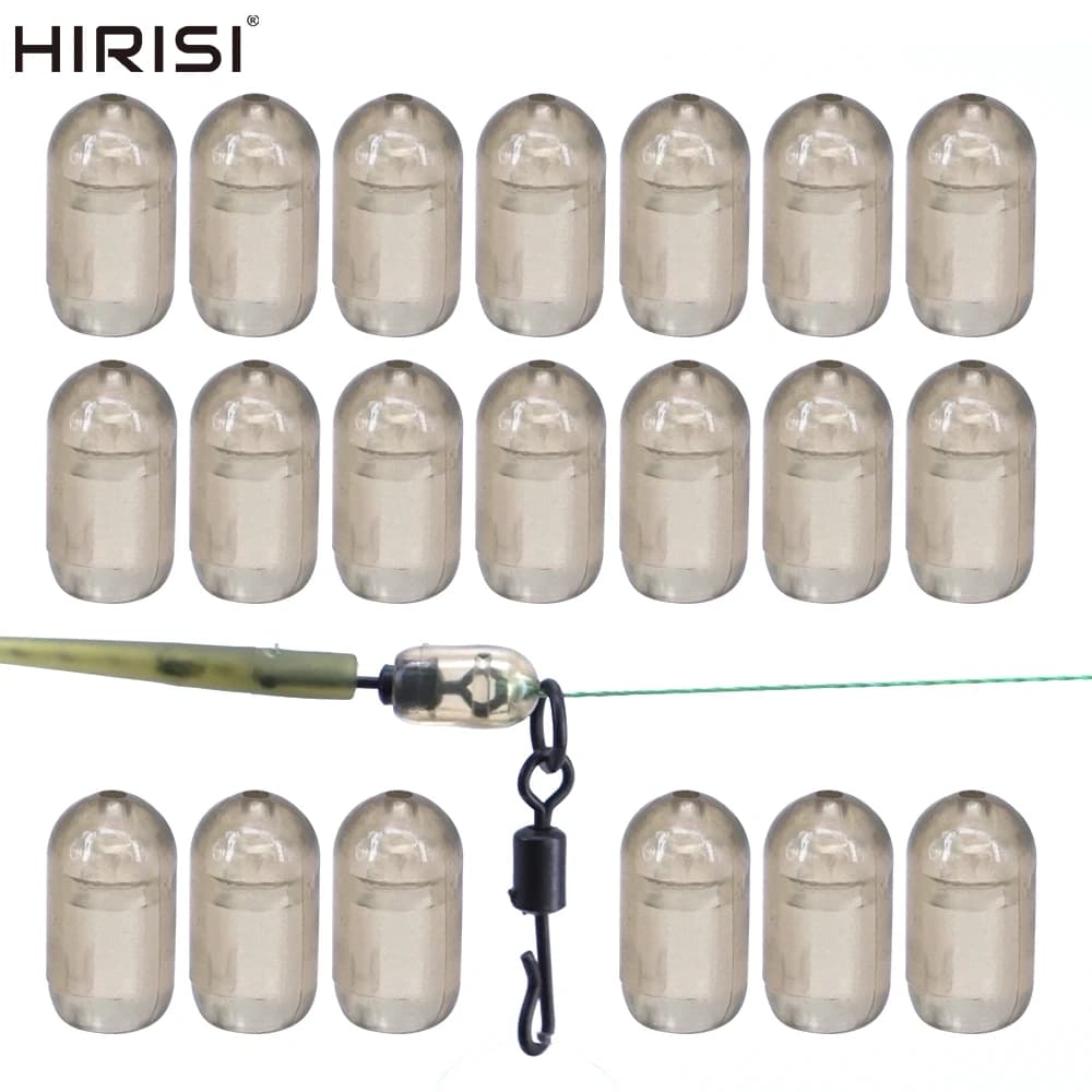 Hirisi 20pcs pesca alla carpa girevole Stop Beads cambio rapido Spinner girevole Match Feeder accessori per la pesca grossa AG030