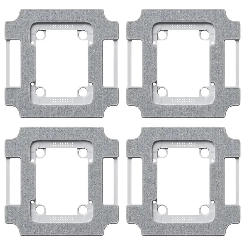 【PARTY DAY】For ECOVACS Winbot W3 Omni Cleaning Cloth Base Station Edition 4Pcs Mop Cloth With Holder Cloth Bracket Vacuum Parts