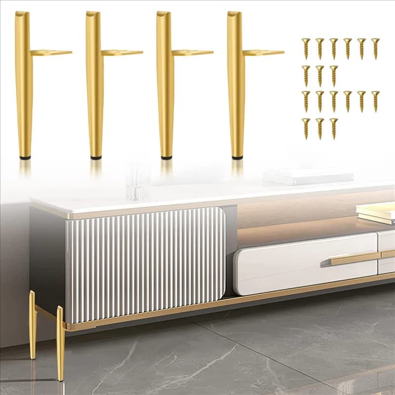 adjustable table legs Furniture Feet Height 19.5cm Gold Metal Table Legs Maximum Load 600 Kg Furniture Legs Sofa Foot Cabinet Fe