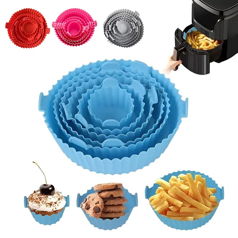 Air Frying Tray Oven Tray Fried Basket Tray Air Frying Mat Silicone Frying Machine Replacement Grill Pan Bakeware Pizza Pan