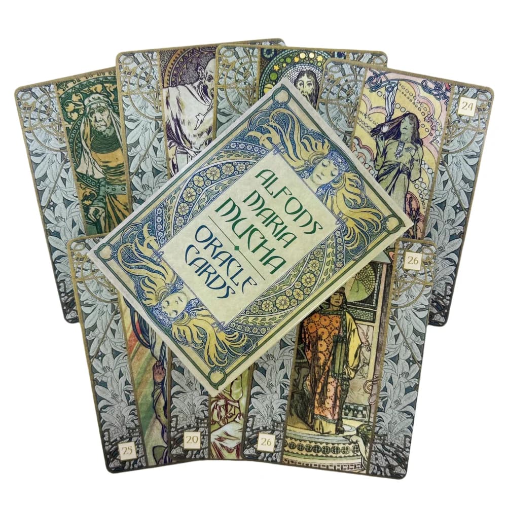 Alfons Maria Mucha Oracle Cards Divination Deck English Vision Edition Tarocchi Gioco da tavolo per la festa