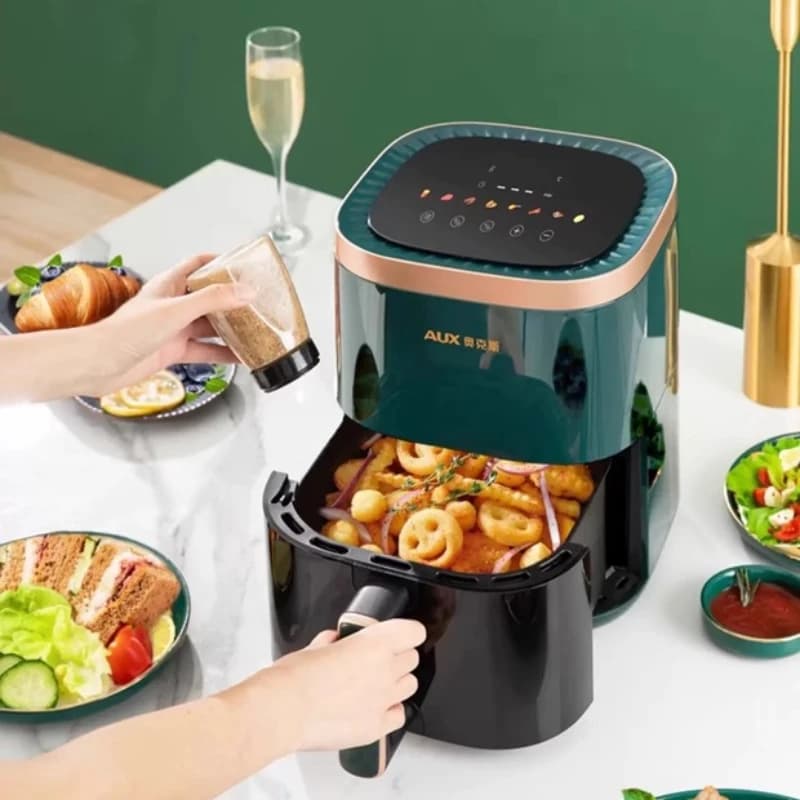 Friggitrice ad aria senza olio ad alta potenza - Intelligente automatica multifunzionale ad alto volume con padella elettrica ad aria nuovo stile Uso domestico