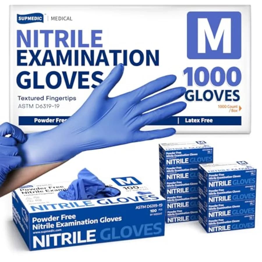 Soft Max ™ Guanti in Nitrile Senza Lattice, Sicuri per Alimenti, Monouso, Confezione da 00/000 Pezzi