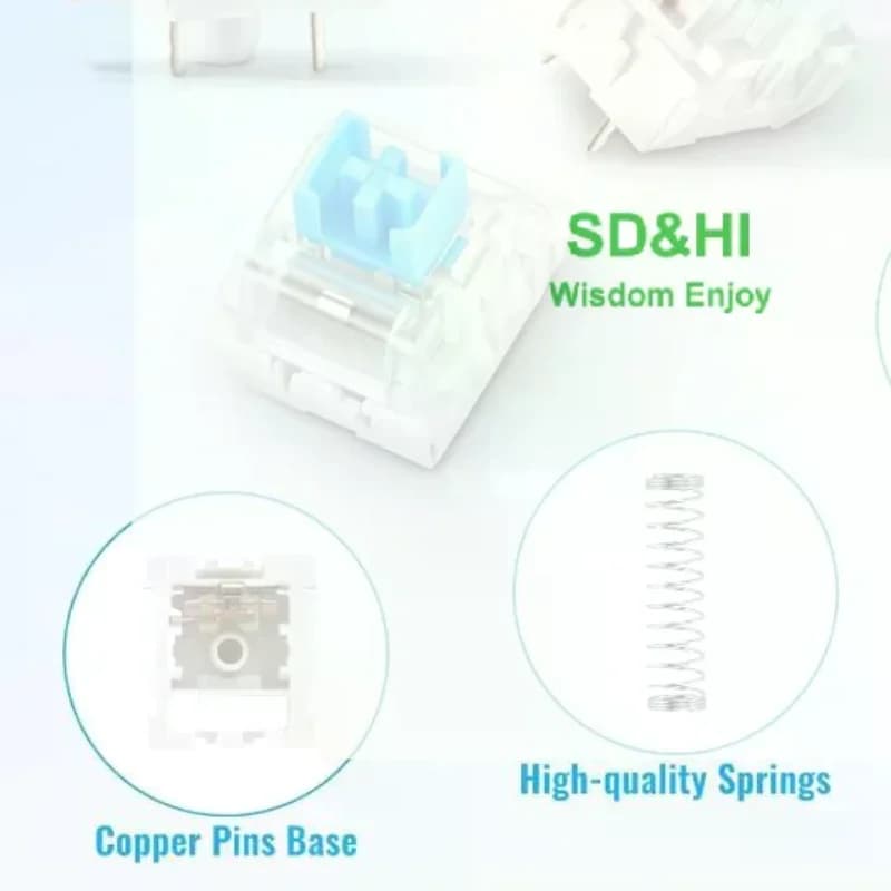 3Pin Replacement Mechanical Keyboard Switch DIY Keyboards Clicker Key For LED Gaming Silent Keyboards Mod 10/20Pcs