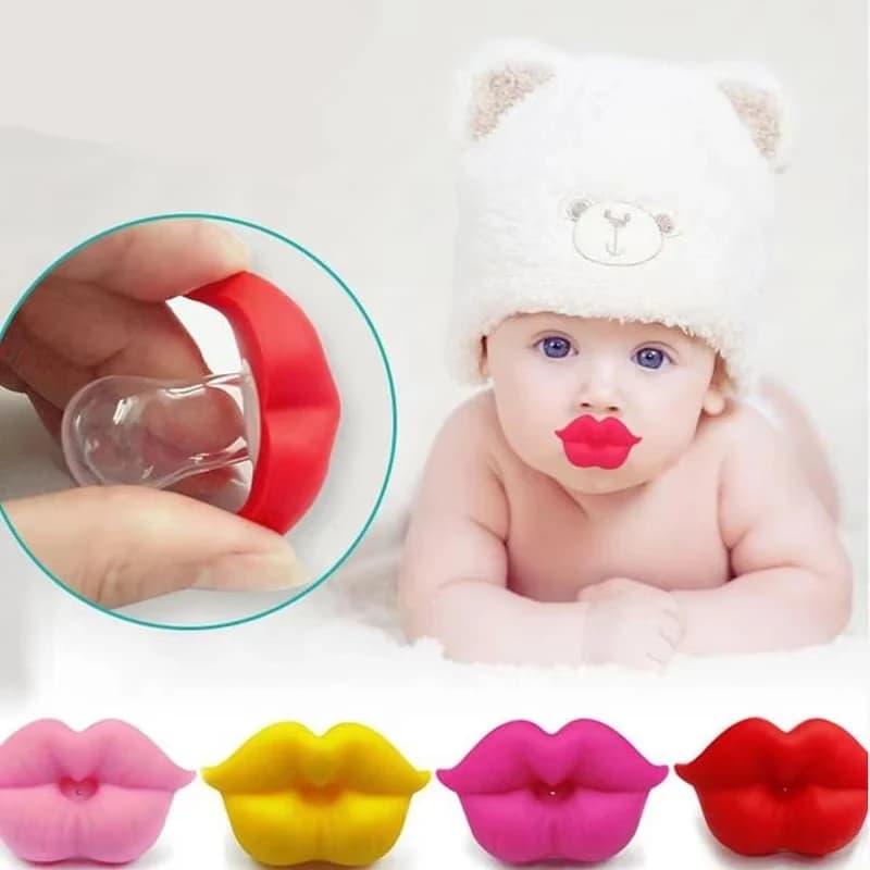 Ciuccio per labbra rosse per bambini Lenitivo per il sonno notturno Piatto morbido e traspirante Design Baby Reborn Silicone per accessori per neonati Neonato