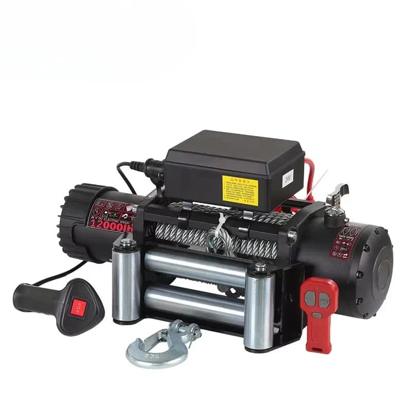# Verricello elettrico 12000 libbre 12V ancoraggio per barca altro verricello auto AUTO 4X4 camion cavo in acciaio corda in nylon sollevamento verricello elettrico