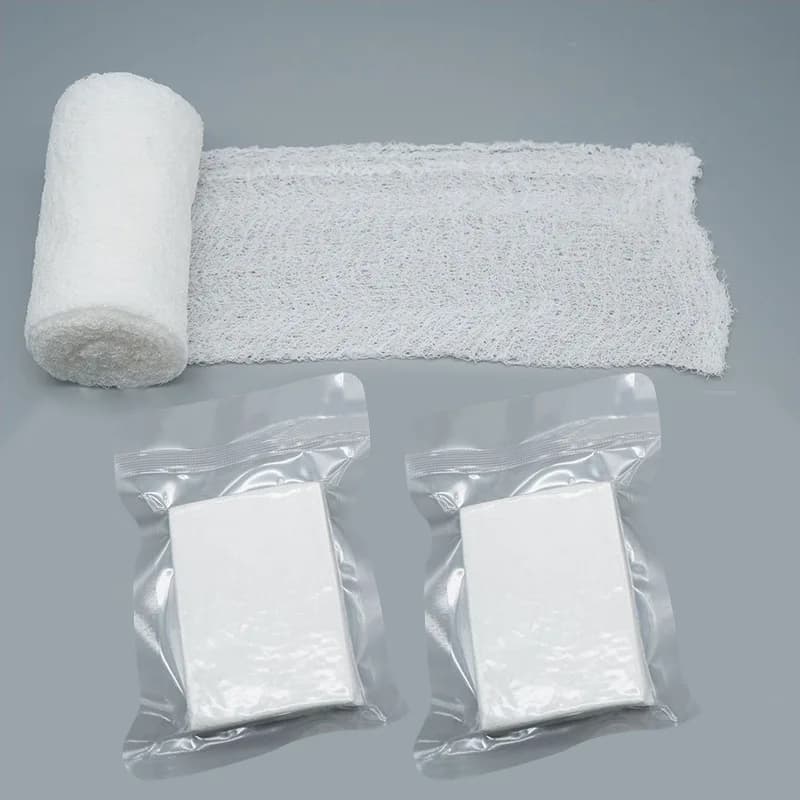 Compressed vacuum packaging sterile gauze, emergency medical dressings, hemostatic control bandages, gauze roll Z folding